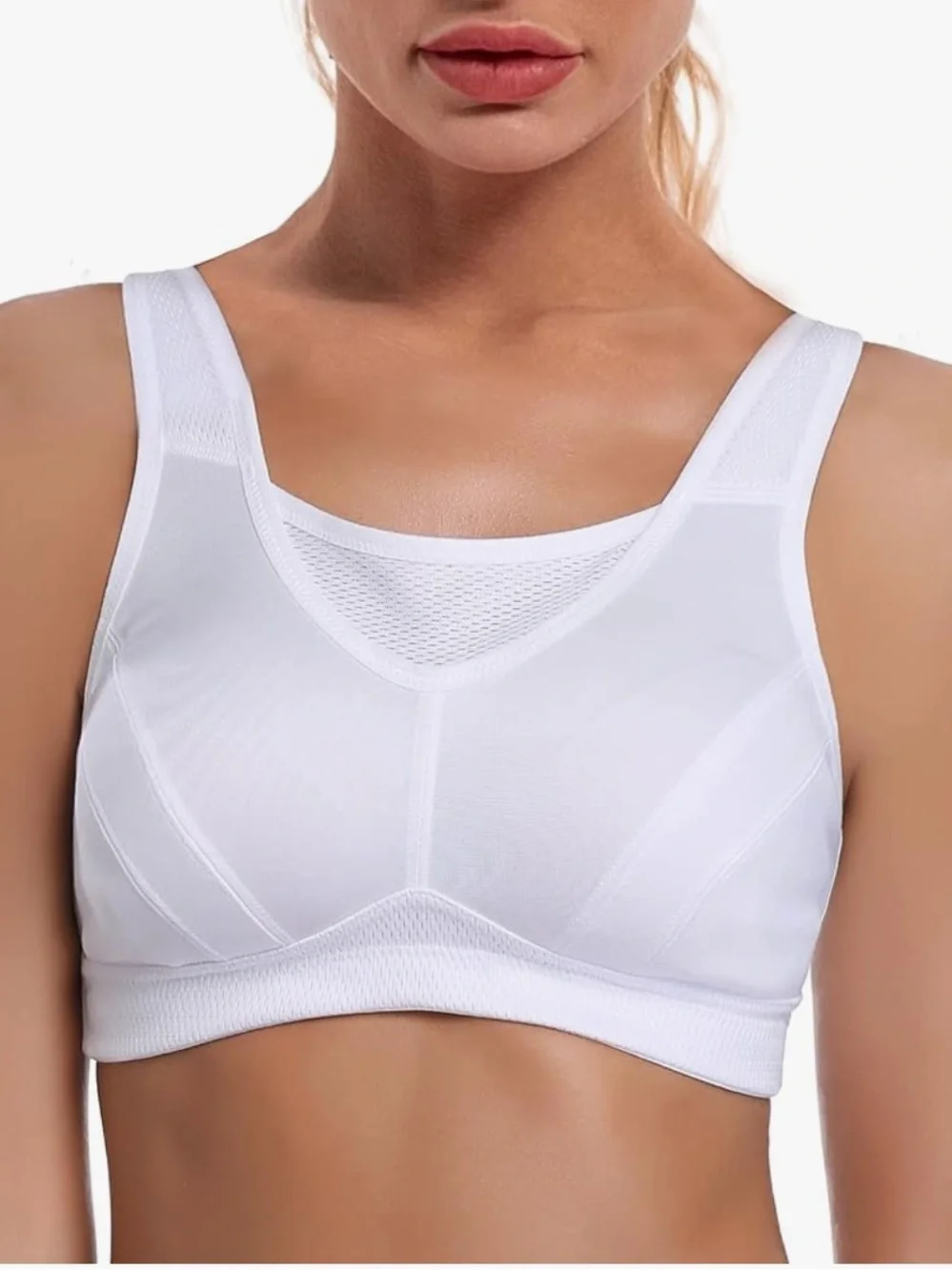 Women's Sports Bra High Impact Large Bust Full Coverage Workout Bras Adjustable